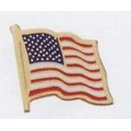 Stock American Flag Lapel Pin